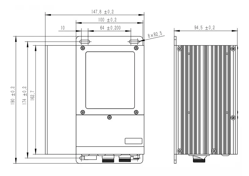 DVC34-XLR Dimensions