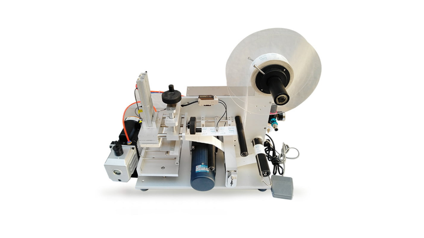 Máy dán nhãn trên bề mặt là gì? Giải pháp hoàn hảo dán nhãn phẳng & mã vạch 1 Cơ chế dán nhãn từ trên xuống