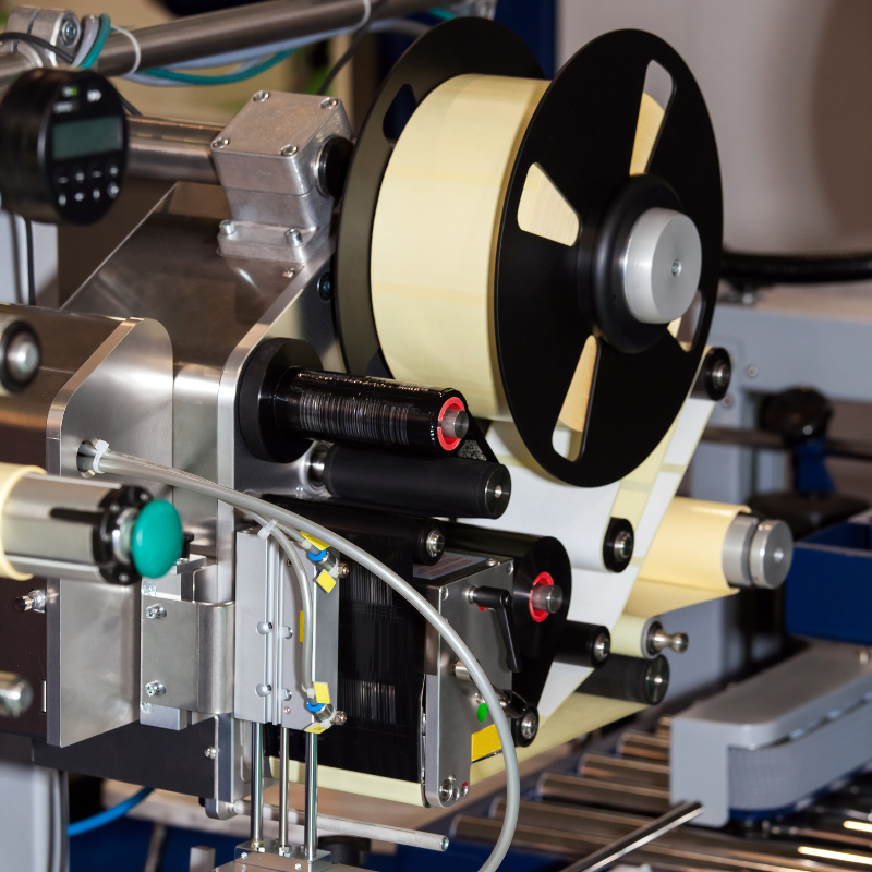 Máy dán nhãn cuộn là gì? Giải pháp hoàn hảo dán nhãn 360 độ cho chai lọ tròn 8 Máy dán nhãn cuộn