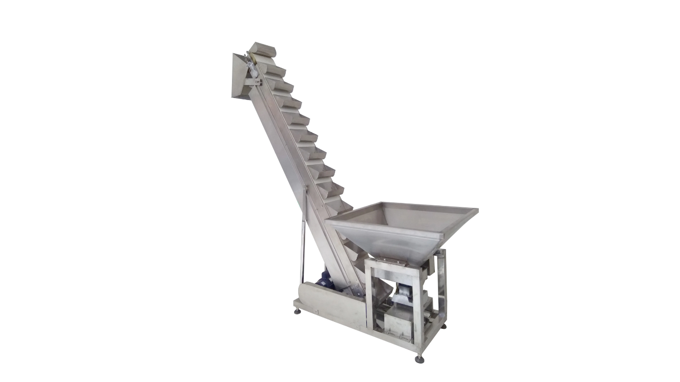 Cấp phôi dạng phễu và xích nạp (Hopper & Elevator)