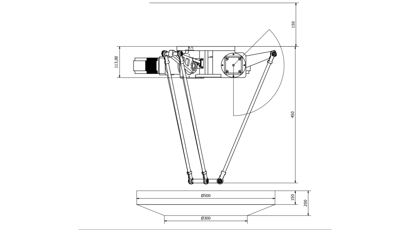 Cấu tạo chi tiết cơ cấu Robot Delta