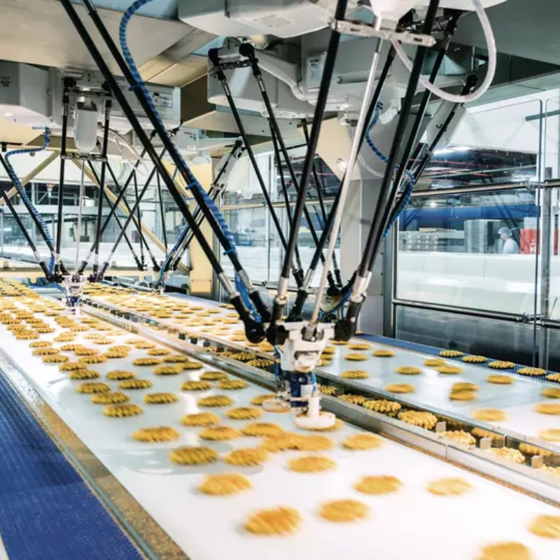 Robot Delta gắp bánh kẹo