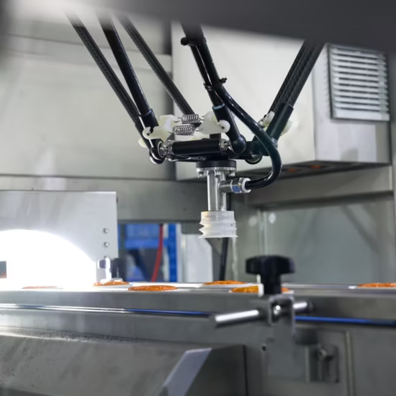 Robot Delta gắp chai lọ