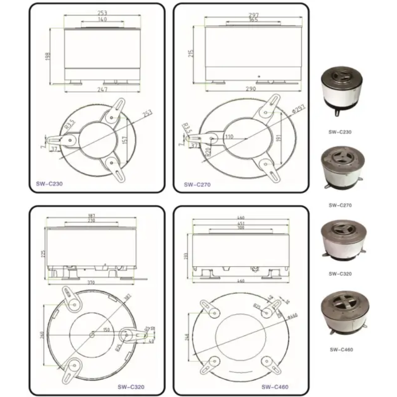 Bộ đế rung SW-C Series