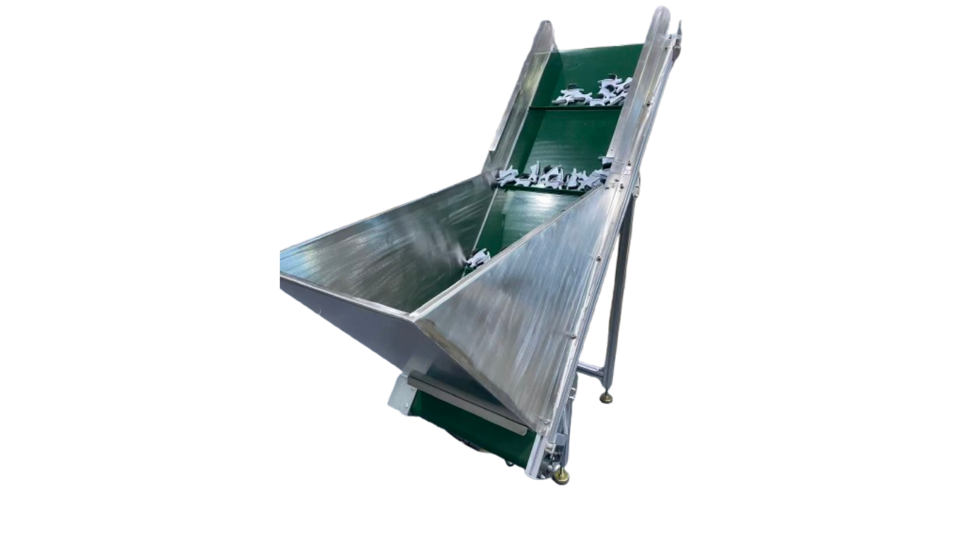 Giải pháp cấp phôi cho vòng bi: Tối ưu tốc độ & bảo vệ bề mặt tuyệt đối 2 Máy cấp liệu bậc thang (Step Feeder)