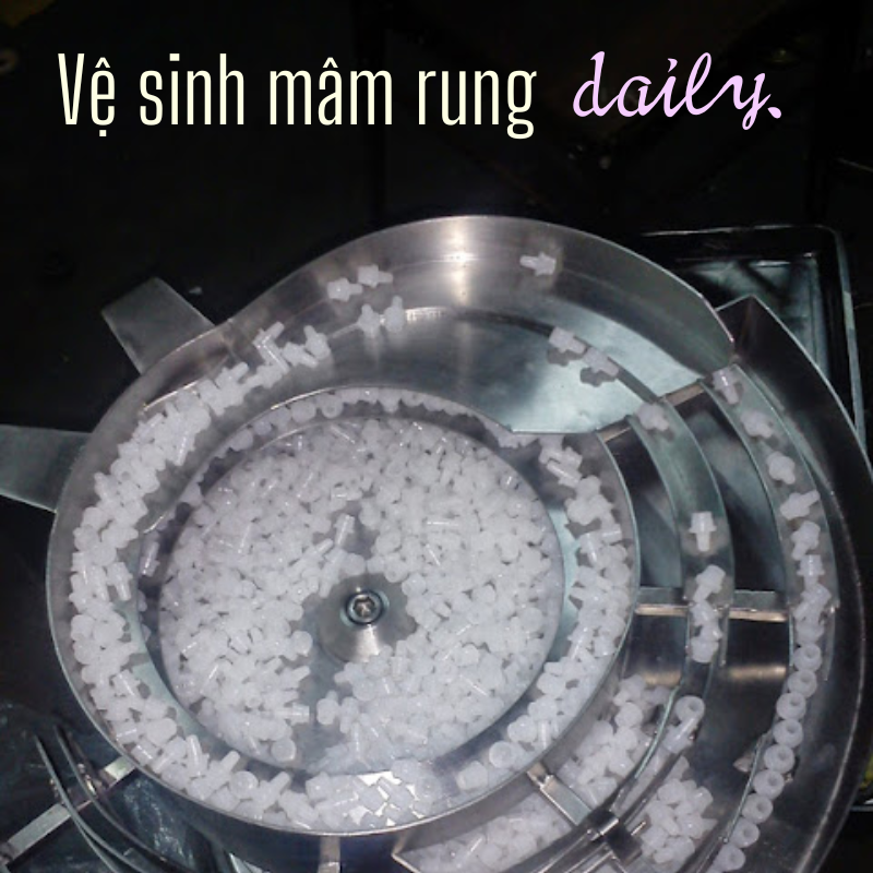 Làm sạch liệu mâm rung