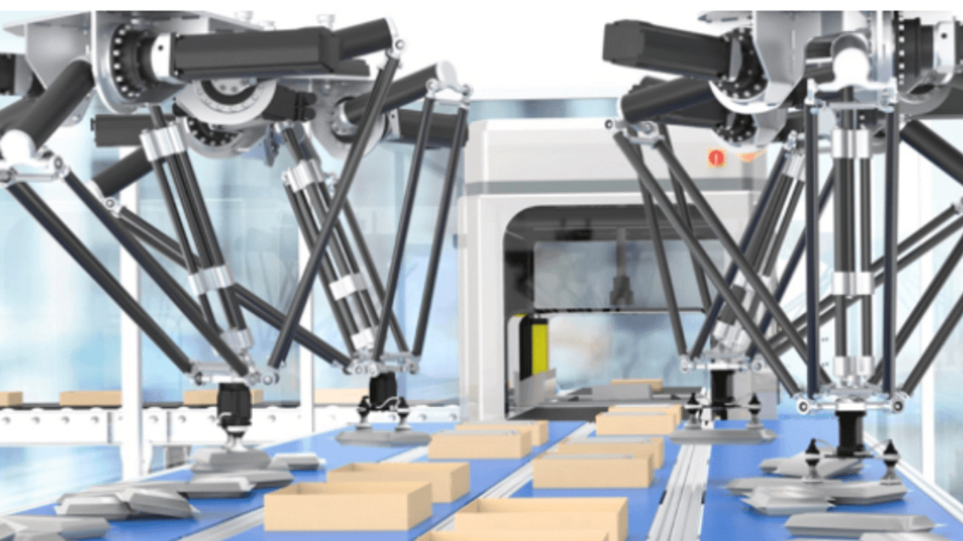 Cách bố trí hệ thống nhiều Robot Delta chạy song song tối ưu năng suất 2 Sơ đồ layout bố trí hệ thống nhiều Robot Delta phổ biến